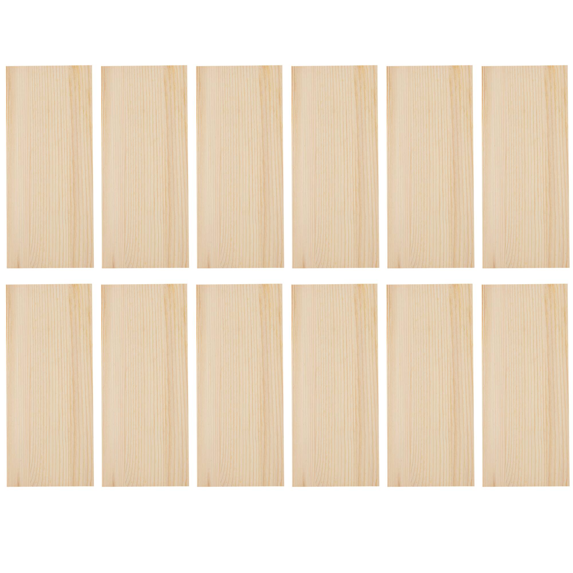 12 Pack: 12" x 5.25" Clear Pine Craft Wood by Make Market®